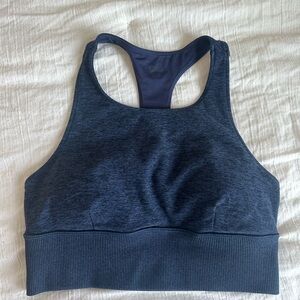 ALO Alosoft Longline Bra in Heather Navy Size Medium